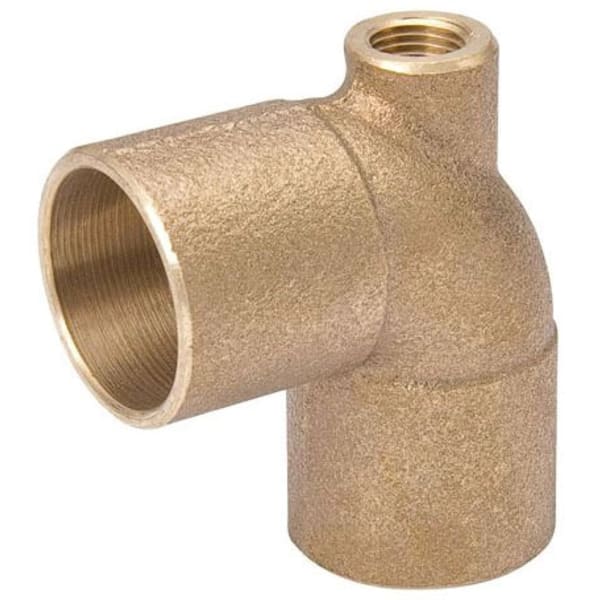 Mueller Streamline A 07750NL 1/2" x 1/8" x 1/2" Copper Sweat Fittings - Baseboard Tee C x FPT x C
