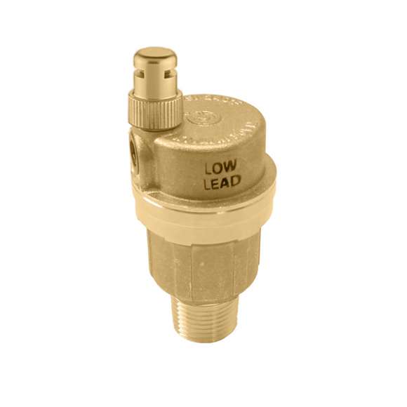 Caleffi North America NA502640A PLUMBVENT 1/2" NPT Male Low Lead Air Vent with Hygroscopic Cap