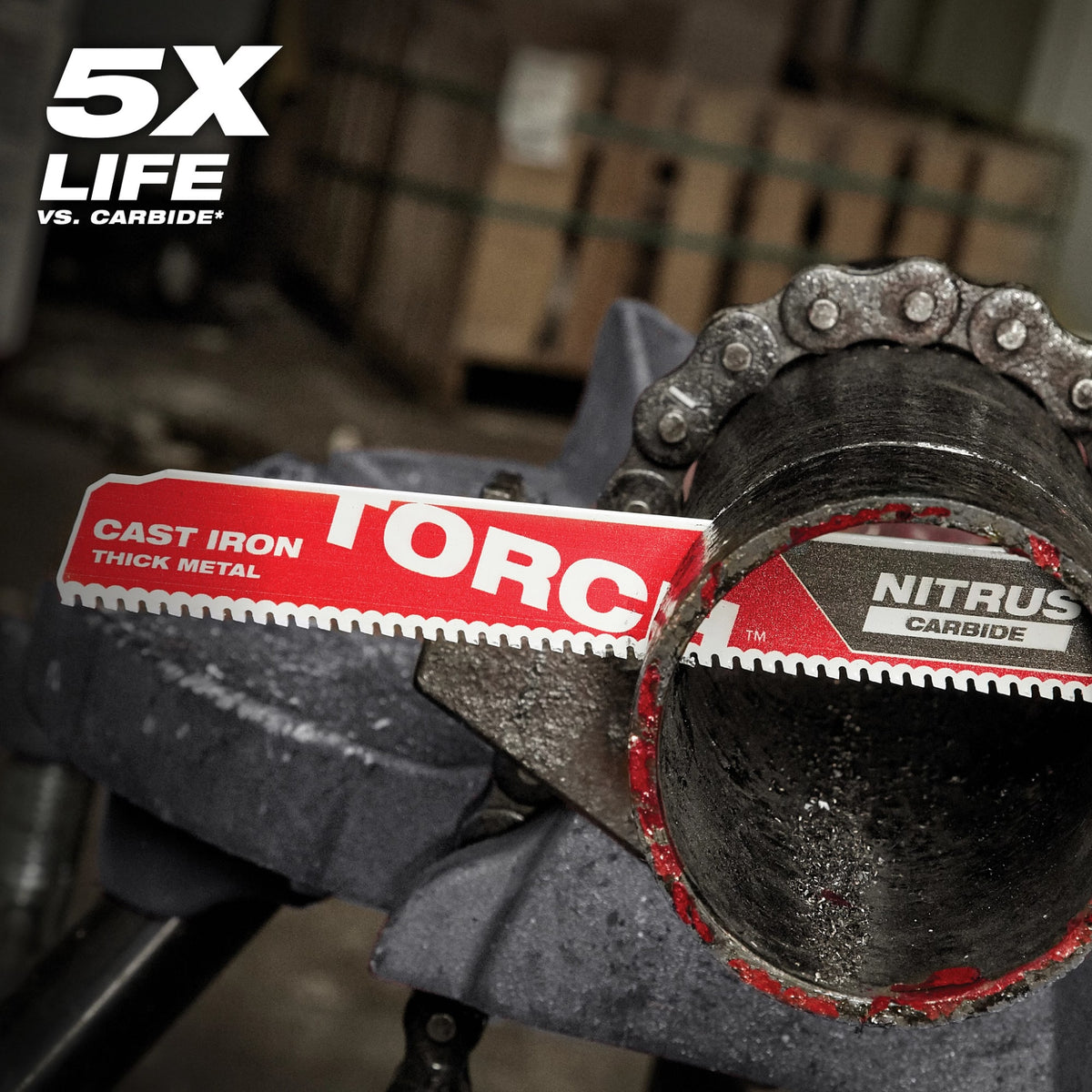 Milwaukee Tools 12" WRECKER™ with NITRUS™ Carbide SAWZALL® Blade for Multi-Material (5 Pack)