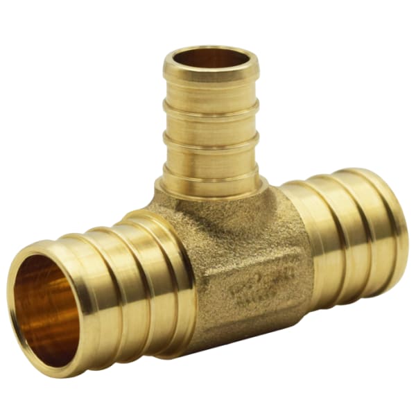3/4" x 1/2" x 3/4" PEX Reducing Tee (Crimp(F1807)) - Brass