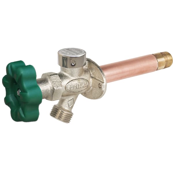 10" Anti-Siphon Quarter Turn Wall Faucet With Soft Grip Handle With 3/4" Inlet