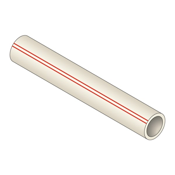 HeatLink 1" x 20' Red Print on White PureLink® Plus UV Stabilized PEX-a Tubing