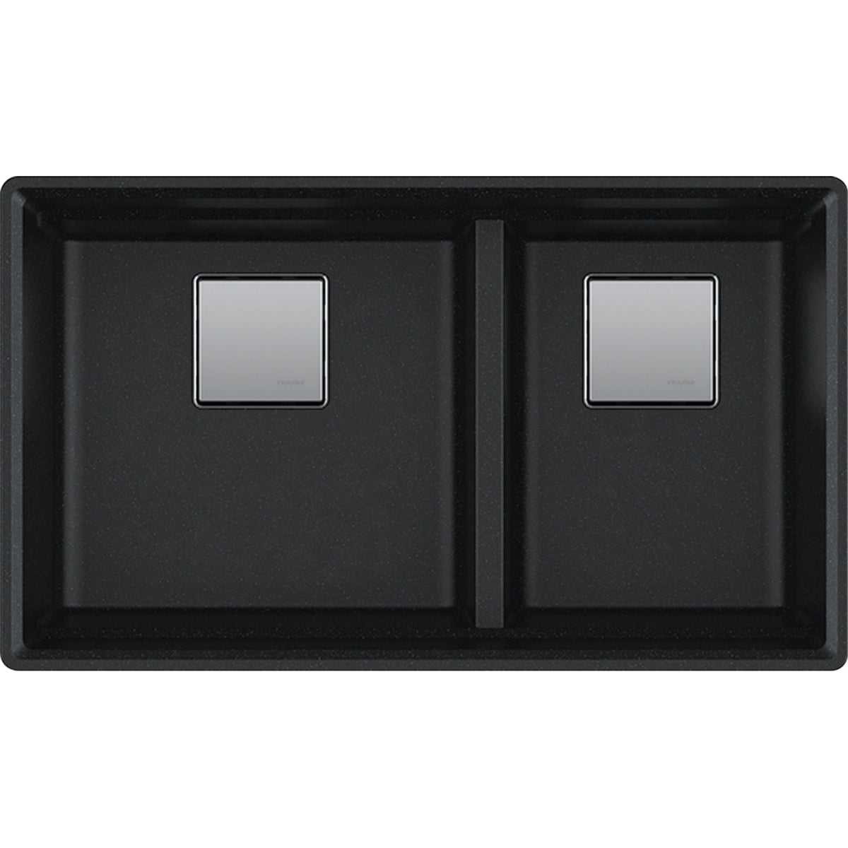 Franke Peak 32.0-in. x 18.8-in. Onyx Granite Undermount Double Bowl Kitchen Sink - PKG160LD-ONY