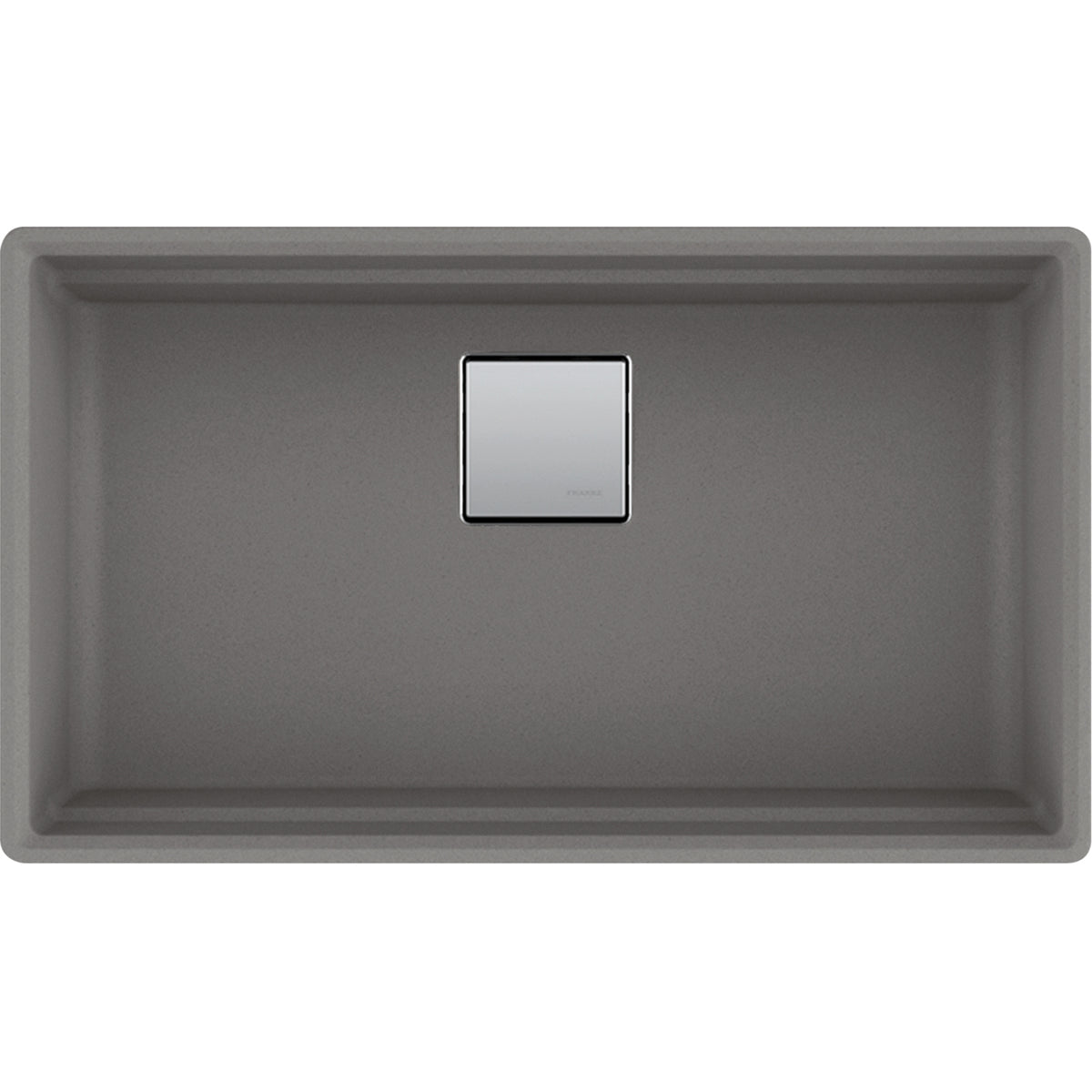 Franke Peak 32.0-in. x 18.8-in. Stone Grey Granite Undermount Single Bowl Kitchen Sink - PKG11031SHG