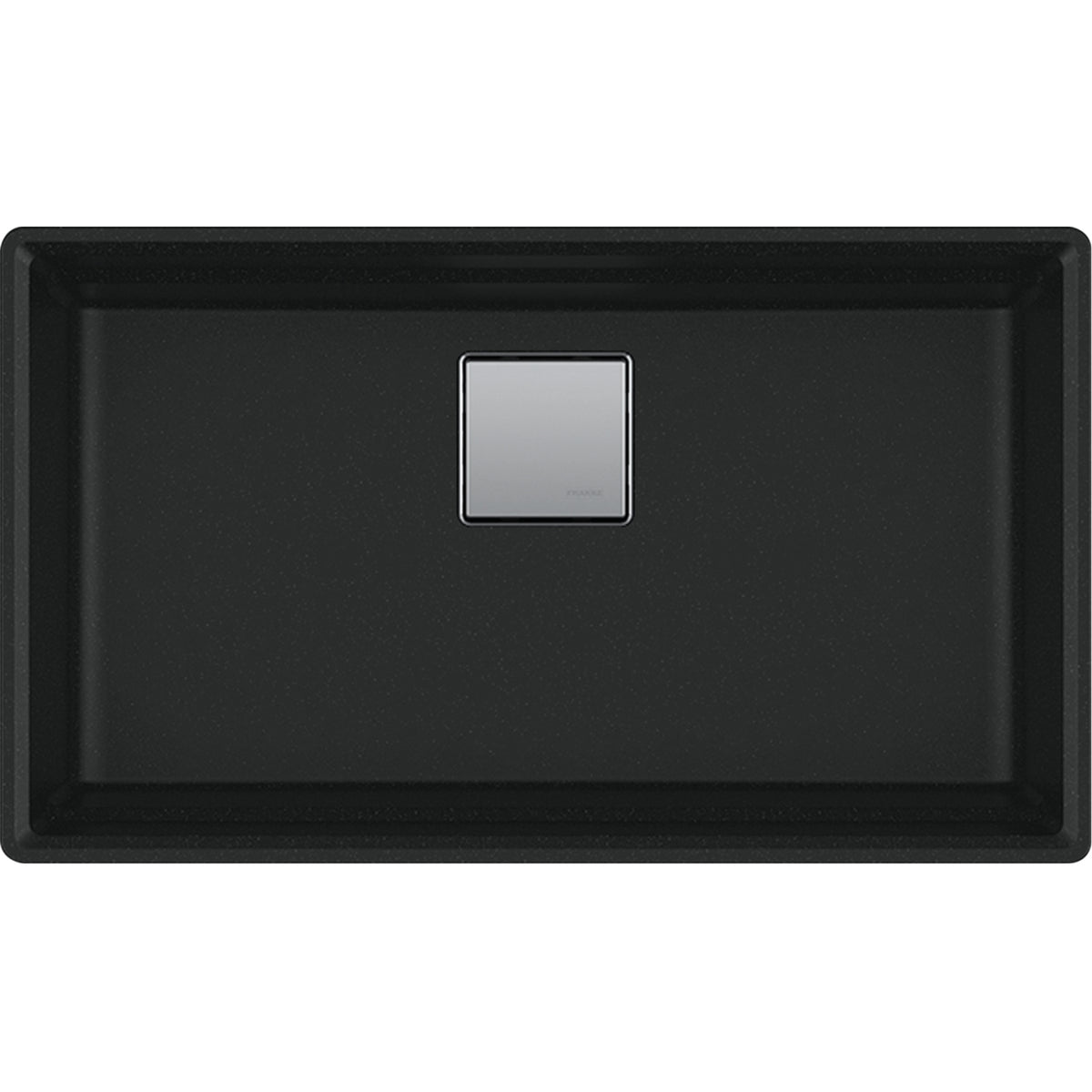Franke Peak 32.0-in. x 18.8-in. Matte Black Granite Undermount Single Bowl Kitchen Sink - PKG11031MBK