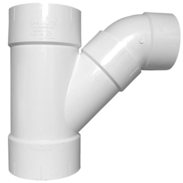 6" PVC DWV Combination Tee Wye - All H