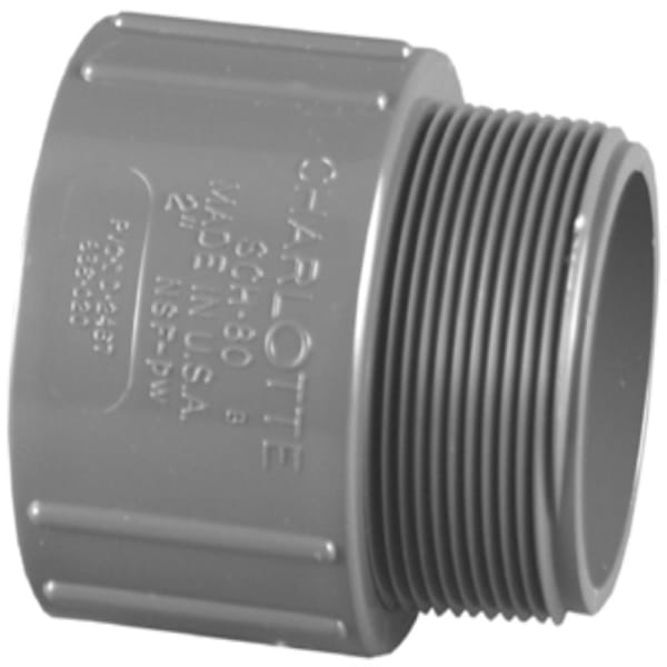 4" PVC SCH80 Male Adapter - Socket x MPT