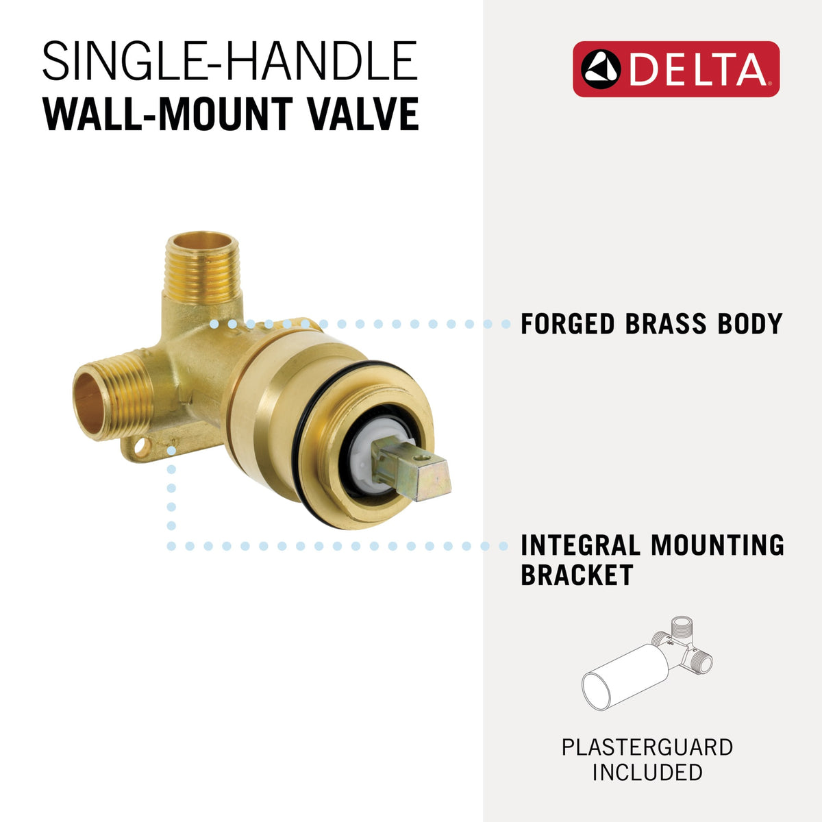 Delta R3510-WL Tesla® Single Handle Wall Mount Rough