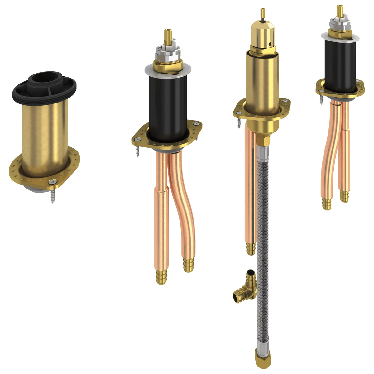 Delta R4707-PX Two Handle Flexible Mount with Handshower PEX Crimp