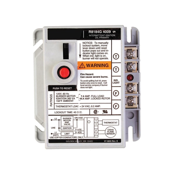 Protectorelay® Oil Burner Control with 45 Second Safety Timing
