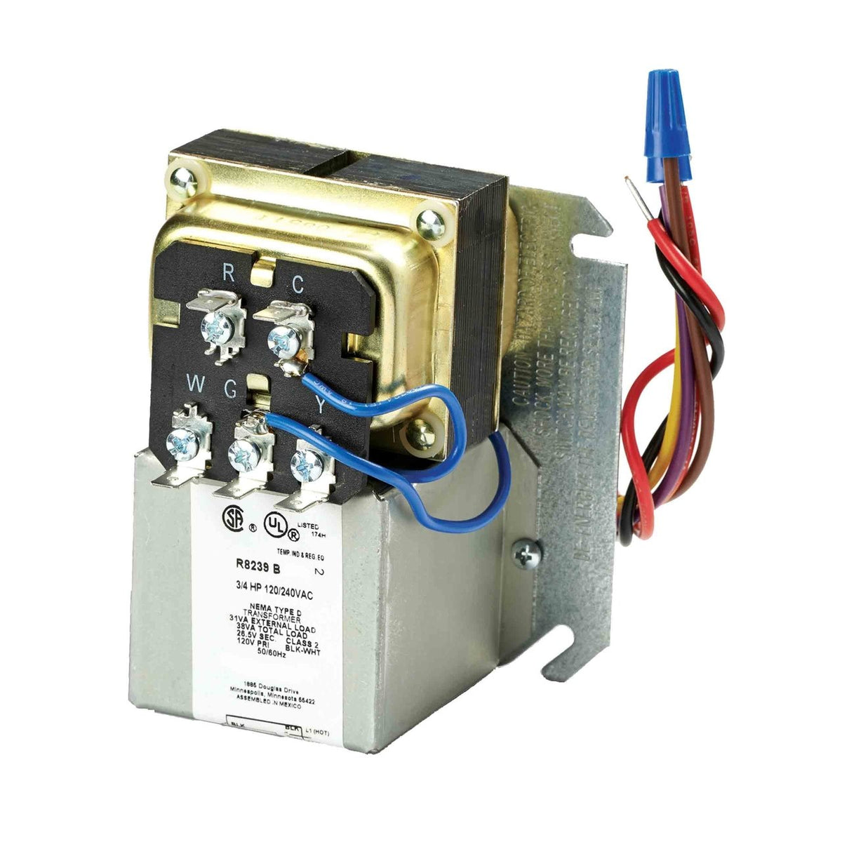 Resideo R8239A1003/U Fan Center, 120 V Primary, Metal Cover