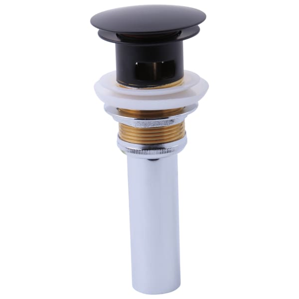 Brizo Push Button Pop-Up with Overflow Matte Black