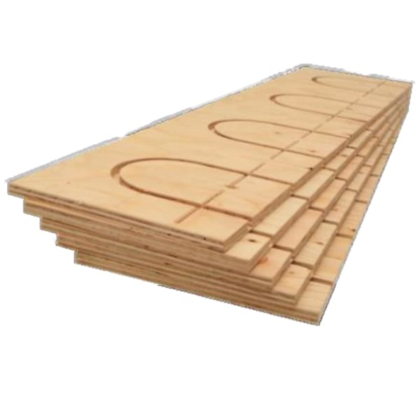 For 3/8 PEX Tubing - HeatPly - Radiant Wood Track - Run Panel - 6 in O.C. - 12 x 48