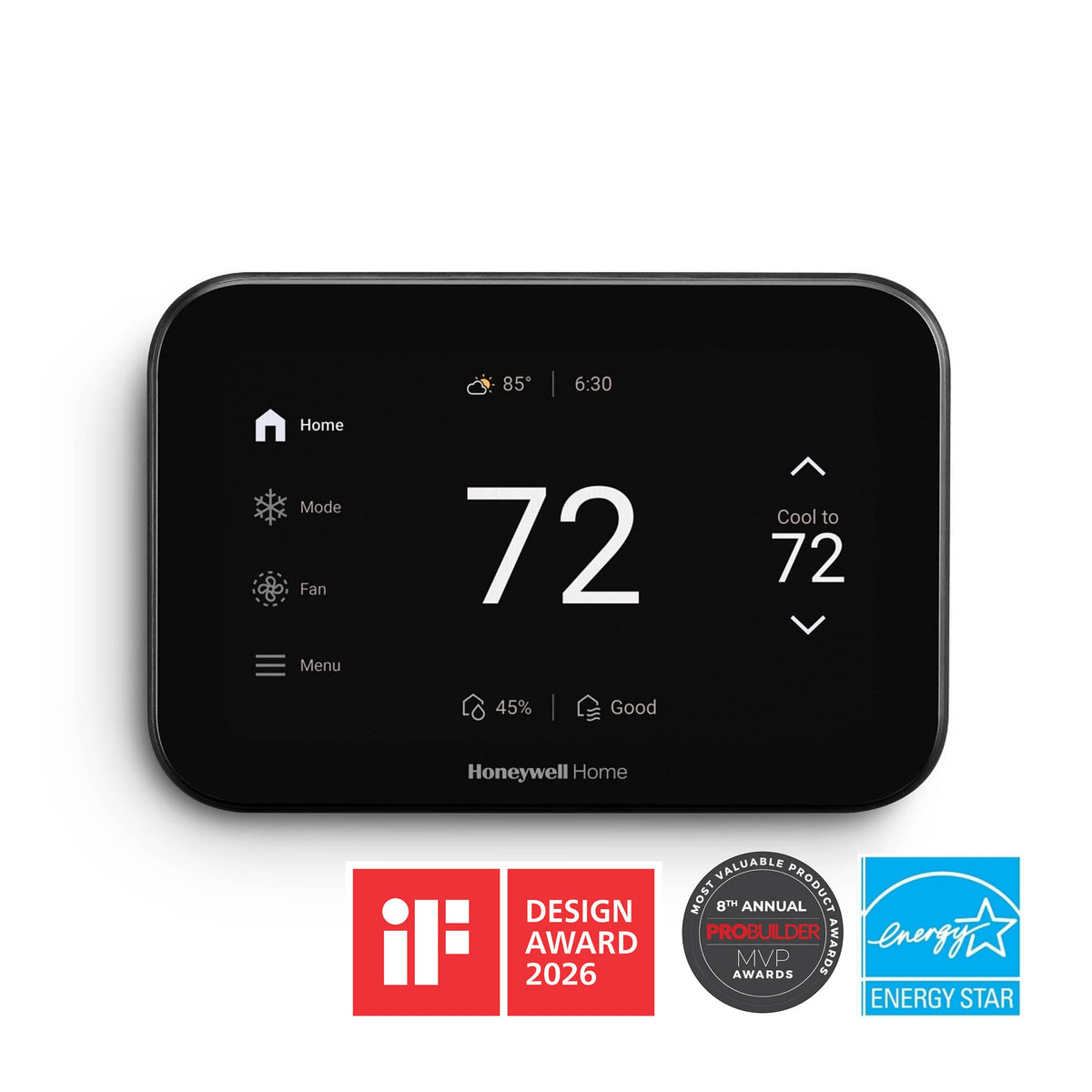 Honeywell Home THX1200B6/U ElitePRO 1200 Thermostat, 5 in, Black