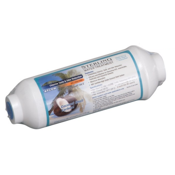 1/4" x 6" - 5 Micron - Quick Change Inline Carbon Filter