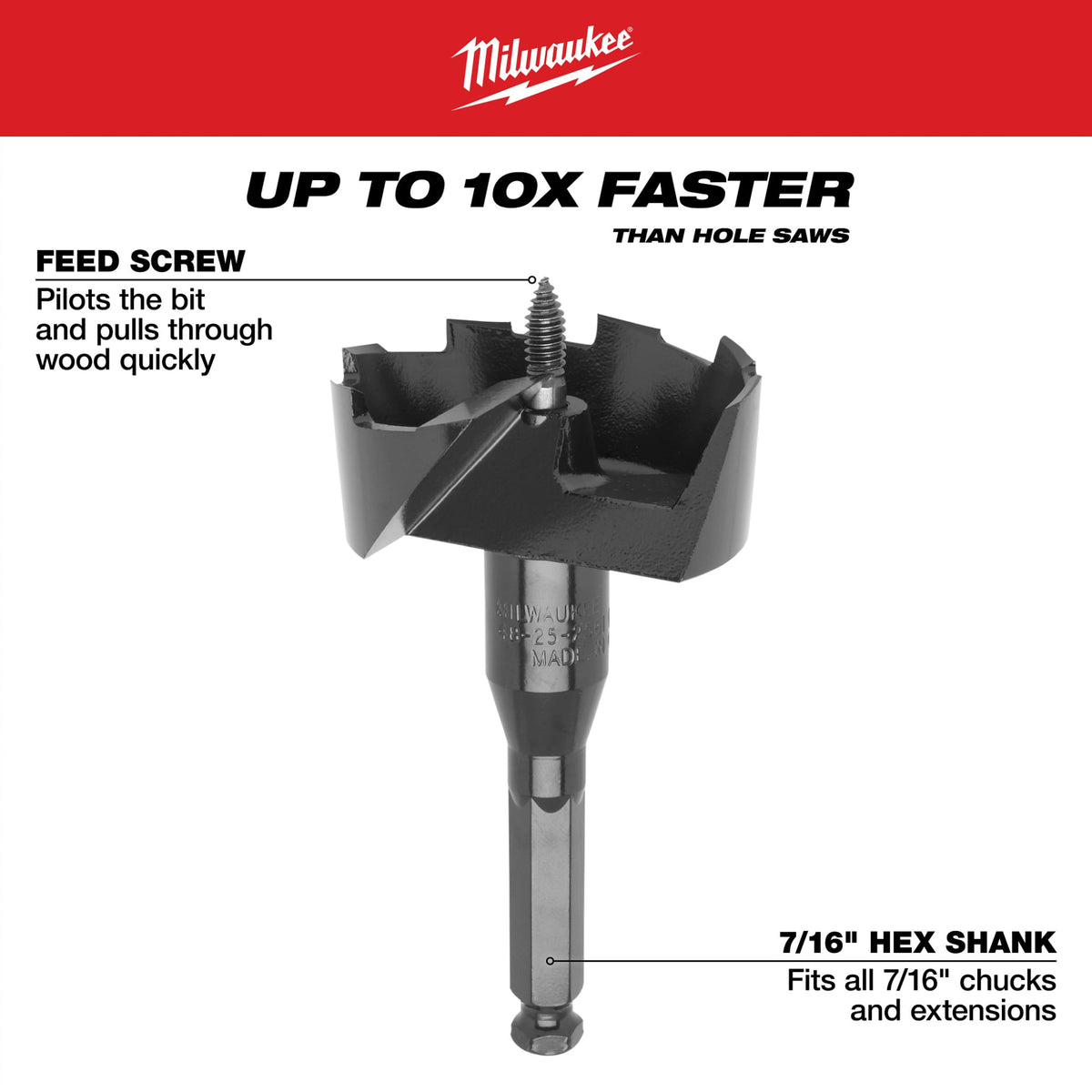 Milwaukee Tools 48-25-1502 Selfeed Bit 1-1/2"