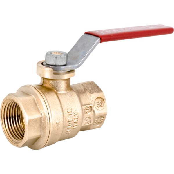 1/2" - FIP x FIP, No Lead Forged Brass Full Port Ball Valve