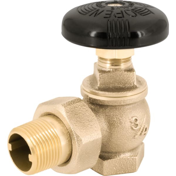 1-1/4" - FIP x MIP, Cast Bronze Steam Radiator Angle Valve