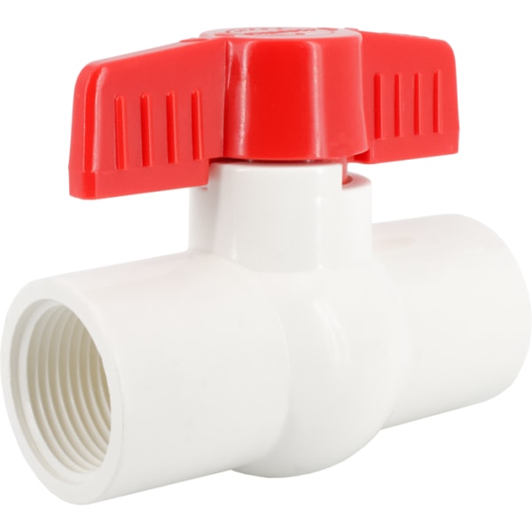 1/2" - FIP x FIP, PVC Compact-Pattern Ball Valve