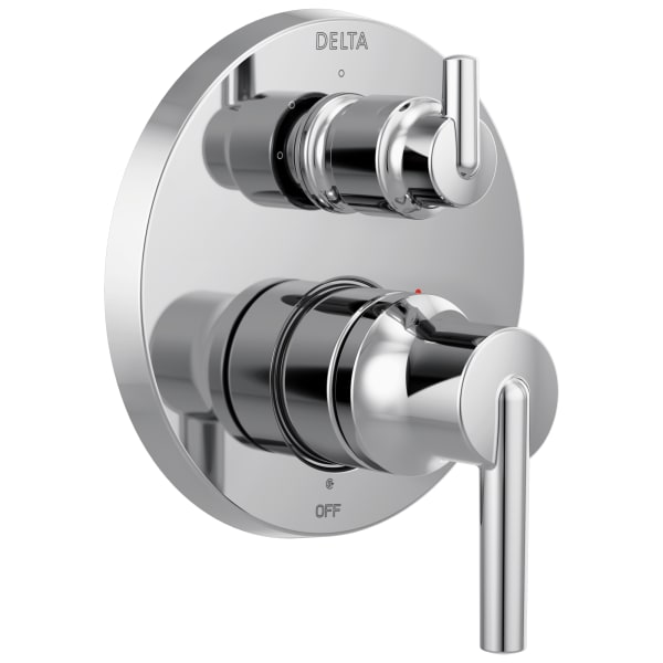 Delta Trinsic® Contemporary Two Handle Monitor® 14 Series Valve Trim with 3-Setting Integrated Diverter Chrome