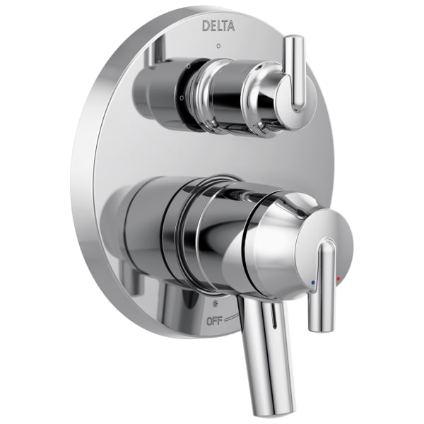 Delta Trinsic® Contemporary Two Handle Monitor® 17 Series Valve Trim with 3-Setting Integrated Diverter Chrome