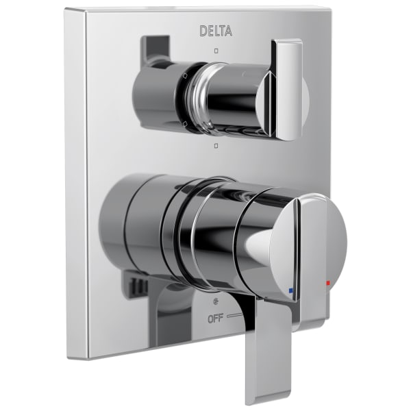 Delta Ara® Angular Modern Monitor® 17 Series Valve Trim with 6-Setting Integrated Diverter Chrome