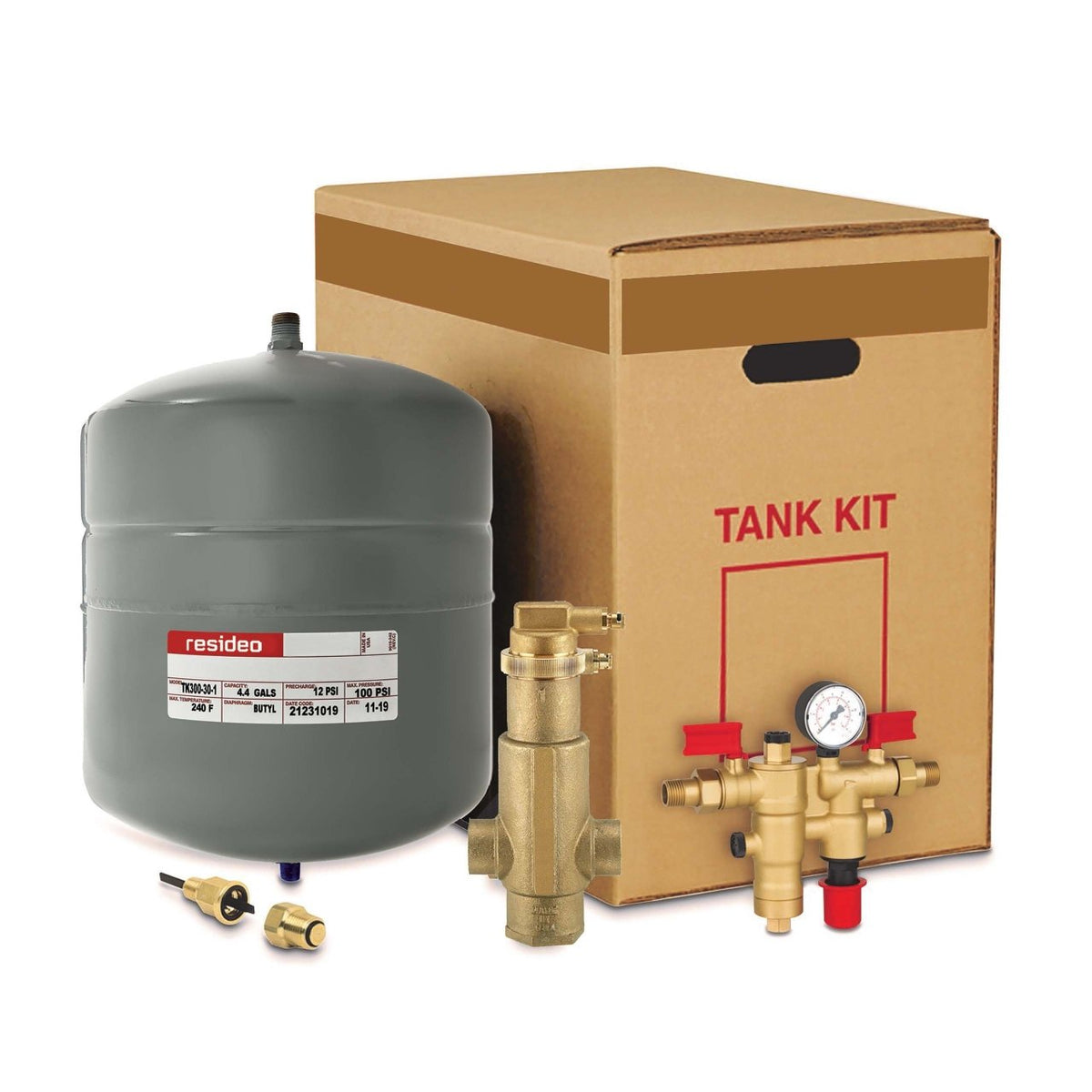 Resideo TK30PV100NK/U Boiler Trim Kit with TK300-30, PV100, SCV-050 and NK300S Boiler Feed Combination