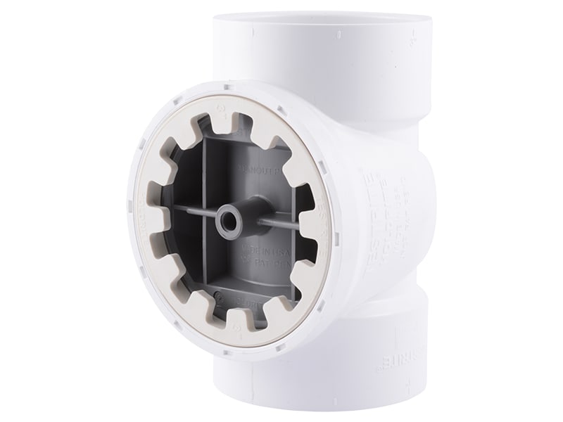 HoldRite TRPVC3A TestRite® 3" PVC DWV Test / Cleanout Tee with Plug