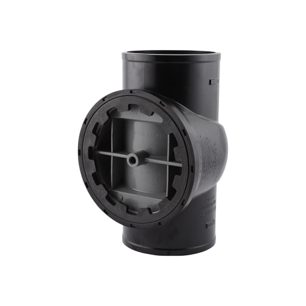 HoldRite® TestRite® 4" PVC No-Hub Test / Cleanout Tee with Plug