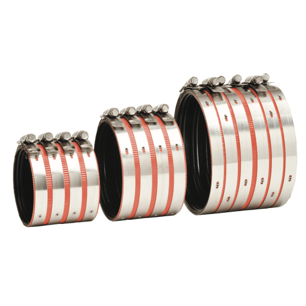 1-1/2" Husky 4000 Series Super-Duty stainless steel coupling for joining No-Hub cast iron soil pipe and fittings