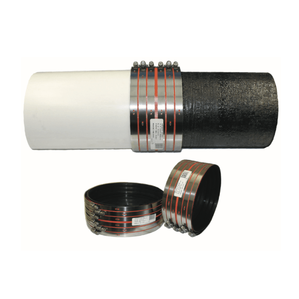 10" Husky 4000 Series Super-Duty stainless steel coupling for joining No-Hub cast iron soil pipe and fittings
