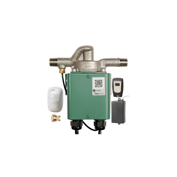 TACOGENIE - Hot Water Recirc System - Stainless Steel, 1/2" Male NPT. w/undersink installation kit