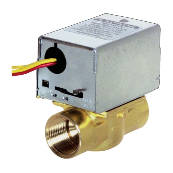 24 Vac 1 in NPT N.C. QuickFit Zone Valve with 18 in lead wires