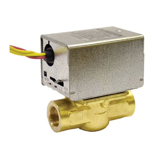 24 Vac 1/2 in Invert-Flare N.C. QuickFit Zone Valve with 18 in lead wires