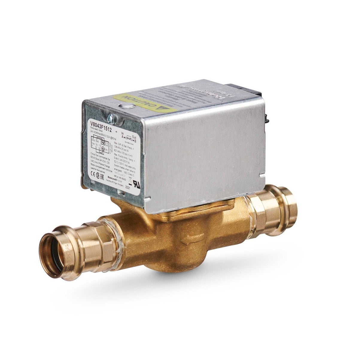 Honeywell Home V8043F1812/U 3/4 in Press Zone Valve, 8 Cv