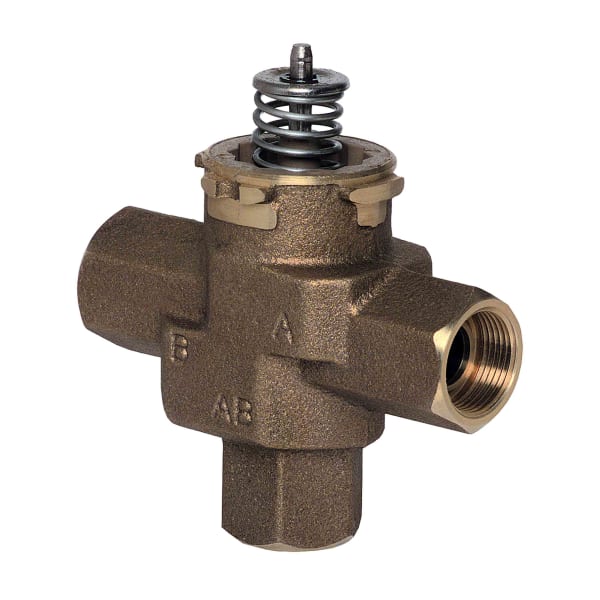 3-way 1 in fNPT VC Valve Assembly 8.6 Cv and linear flow