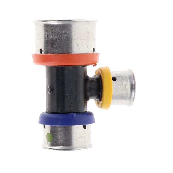 1" x 3/4" x 1/2" PEX Reducing Tee (Press)  - PureFlow® Press (Composite)