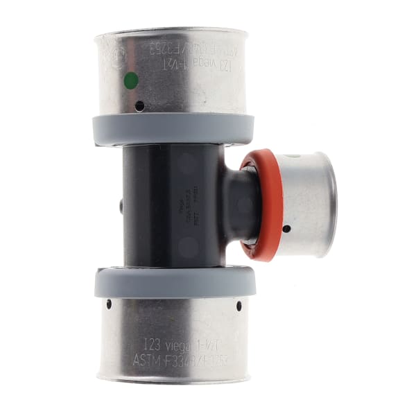 1-1/2" x 1-1/2" x 1" PEX Reducing Tee (Press)  - PureFlow® Press (Composite)