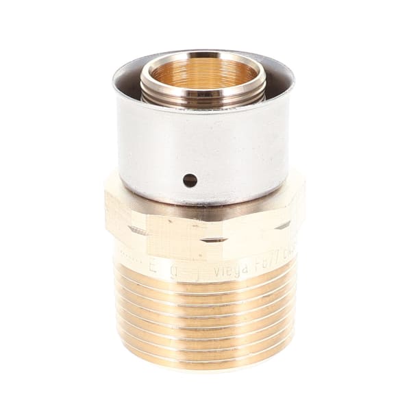 1" PEX Male Adapter (Crimp(F1807) x MIP) - PureFlow® Press (Brass)