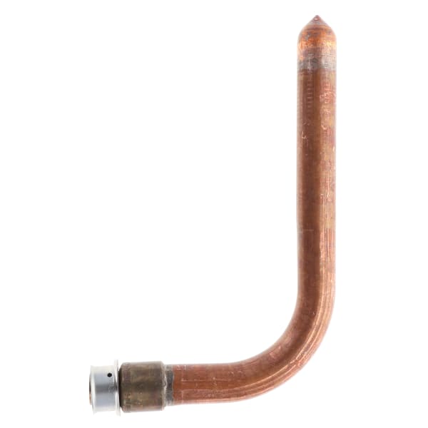 3/4" x 3/4", Press x FTG, 8" L, Lead-Free, Brazed Copper, Street 90D Stubout