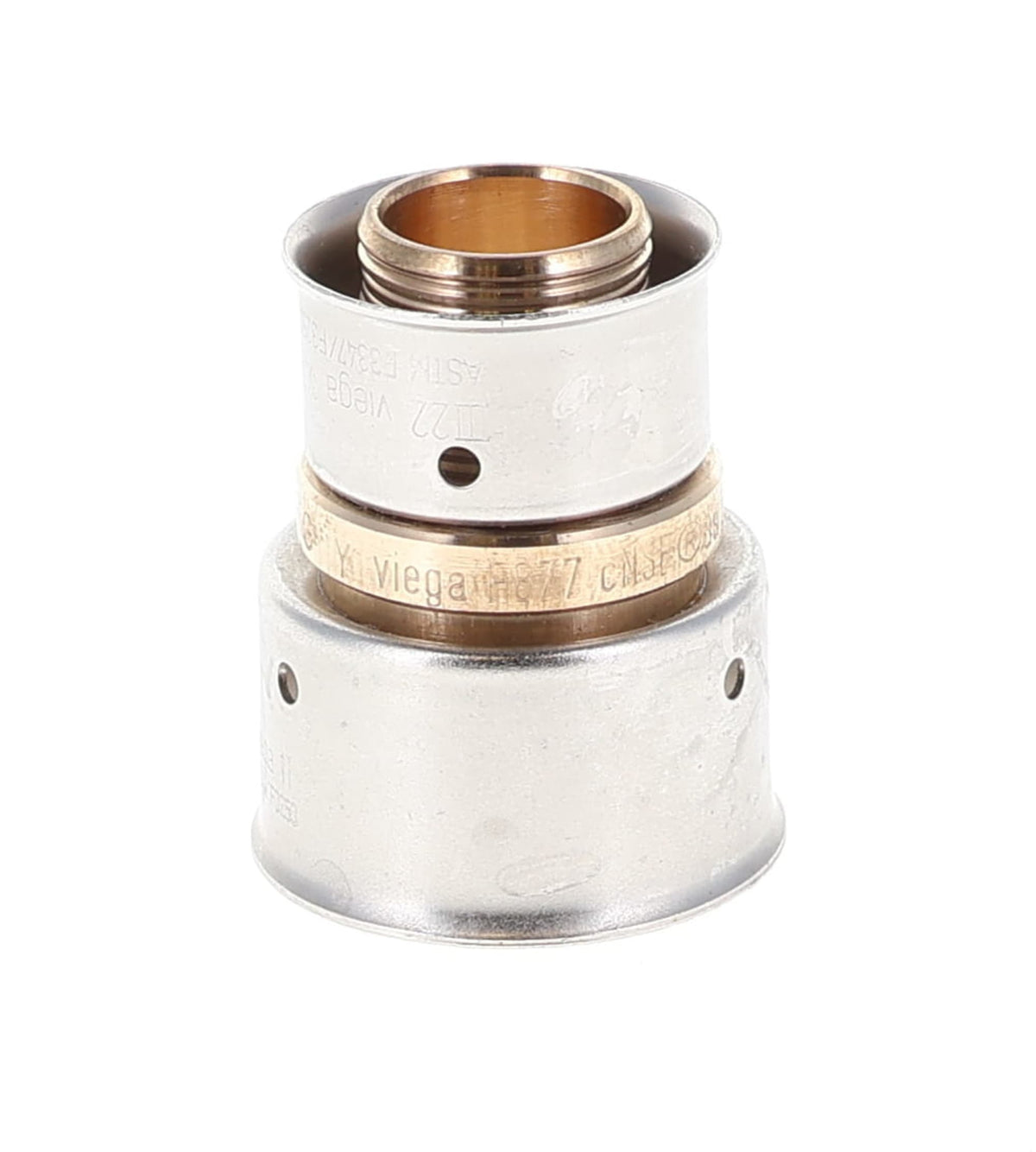 Viega 3/4" x 1/2" PEX PureFlow Press Reducing Coupling (Press) - Brass