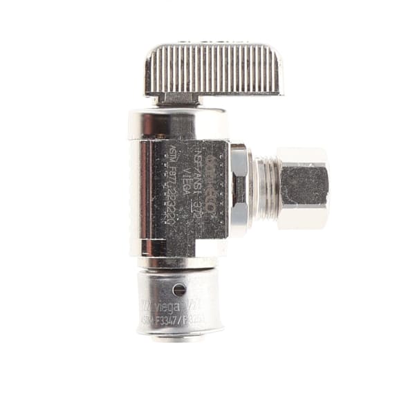 1/2" x -1/4" PEX Angle Stop (Press)  - PureFlow® Press (Brass)