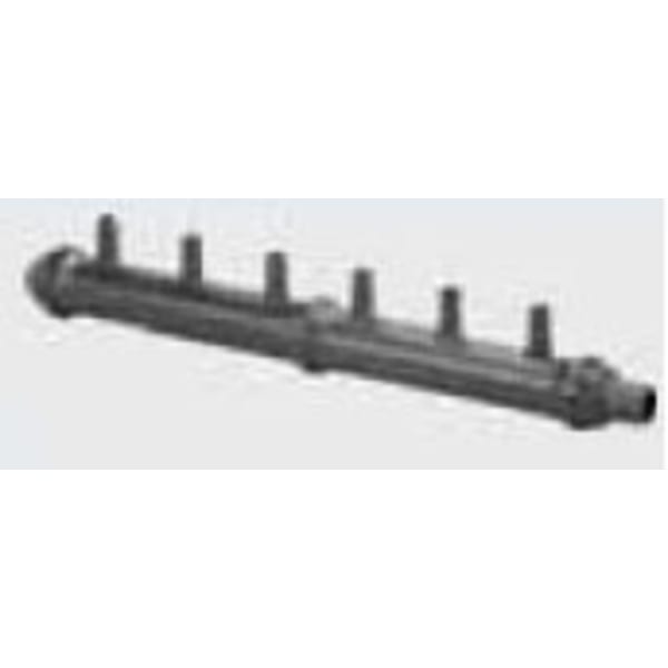 4-Port  PEX PureFlow Crimp Manifold Tee - 3/4" Crimp Inlet, Closed Outlet - (4) 1/2" Crimp Ports - Composite