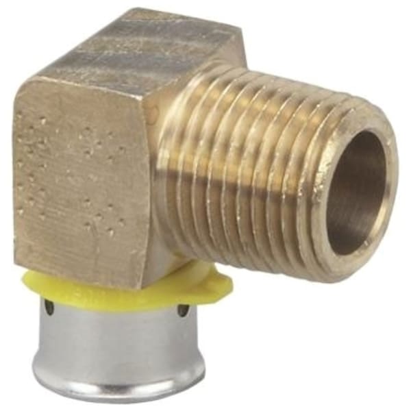 3/4" x 1-1/4" PEX 90° Elbow (Press)  - PureFlow® Press (Brass)