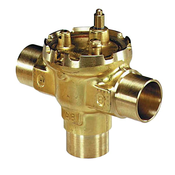 Three-way Fan Coil Valve, 1/2 in Sweat, 4.0 Cv/3.4 Kvs