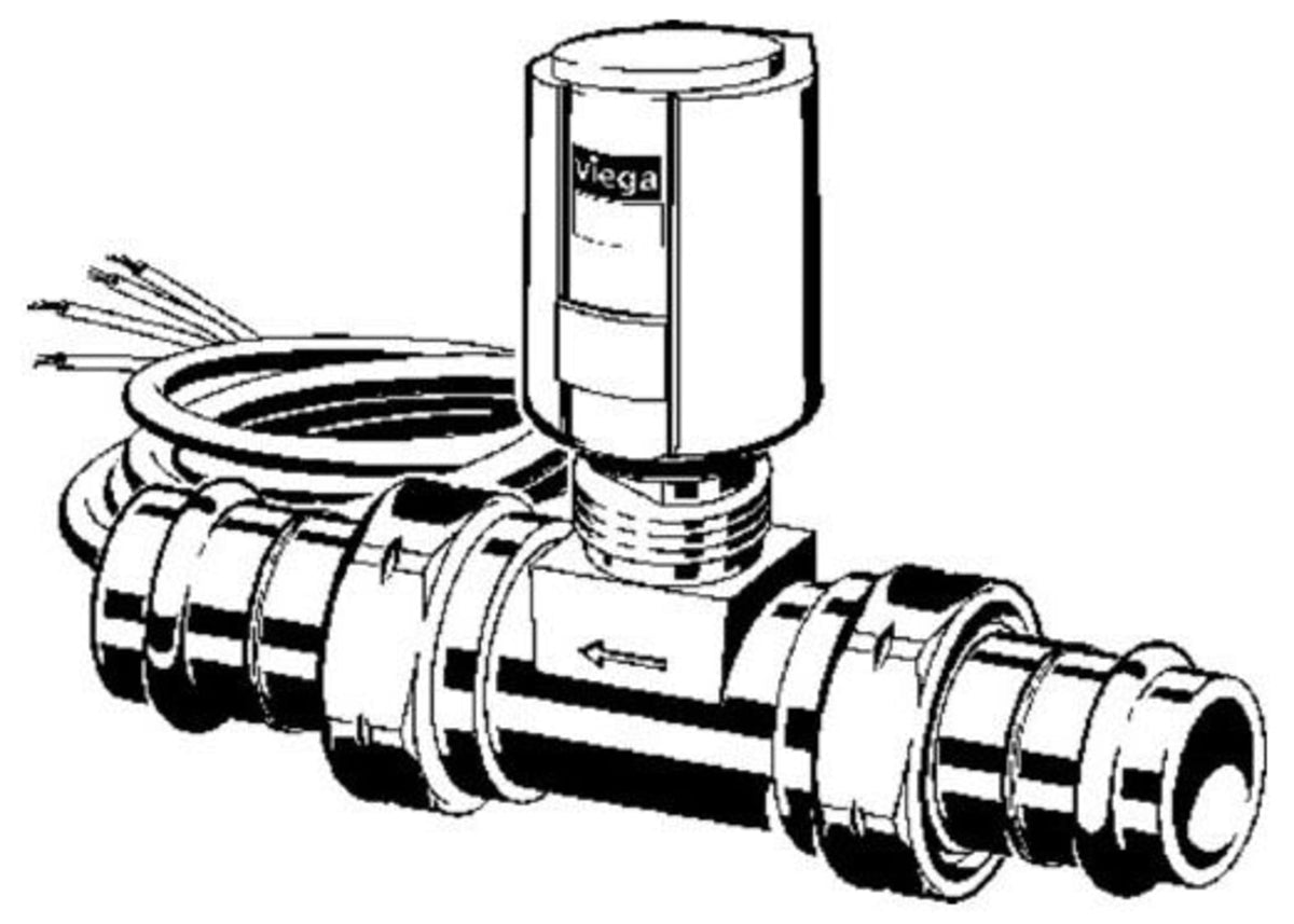 Viega 1" x 1", ProPress x ProPress, 24 V, 300 mA, 1 W, 50 PSI, Low Zinc Bronze Alloy, Zone Valve