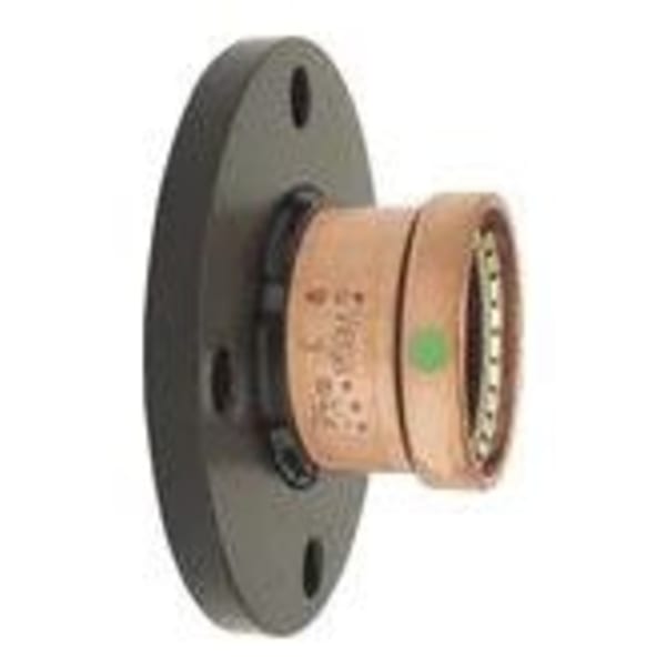 4" x 4", ProPress x Flanged, 300 PSI, 0.86" Thick, Copper, EPDM Sealing Element, 2-Piece, Straight, Adapter Flange