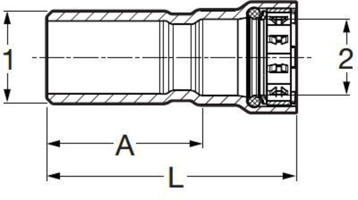 Viega 3" x 1-1/2" - (FTG(IPS)-P) - Coupling (Street Reducer), MegaPress®G