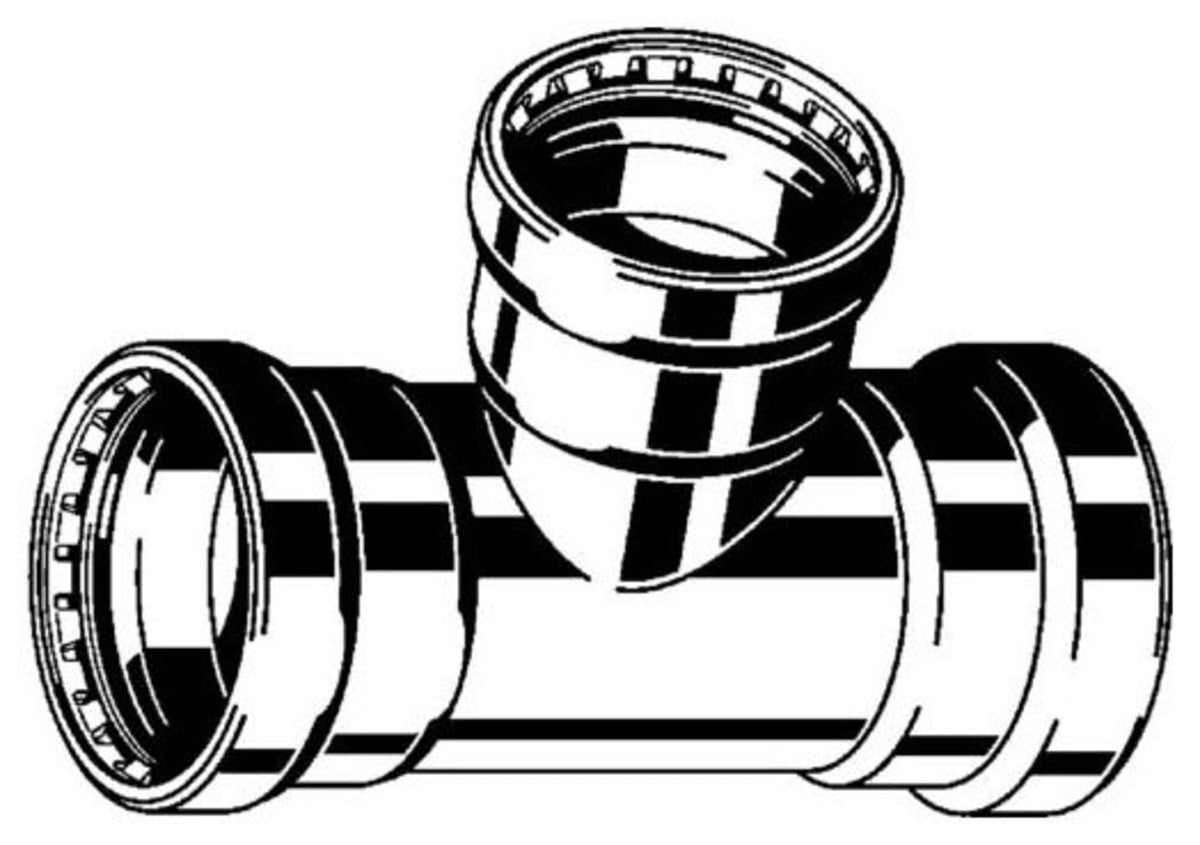 Viega 2-1/2" x 2-1/2" x 1-1/4" - (P-P-P) - Tee (Reducing), MegaPress®G