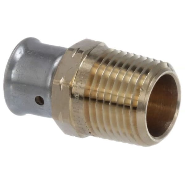 2" PEX Male Adapter (Crimp(F1807) x MIP) - PureFlow® Press (Brass)